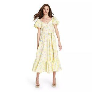 NWT LoveShackFancy Ines Floral Maxi Ruffle Dress